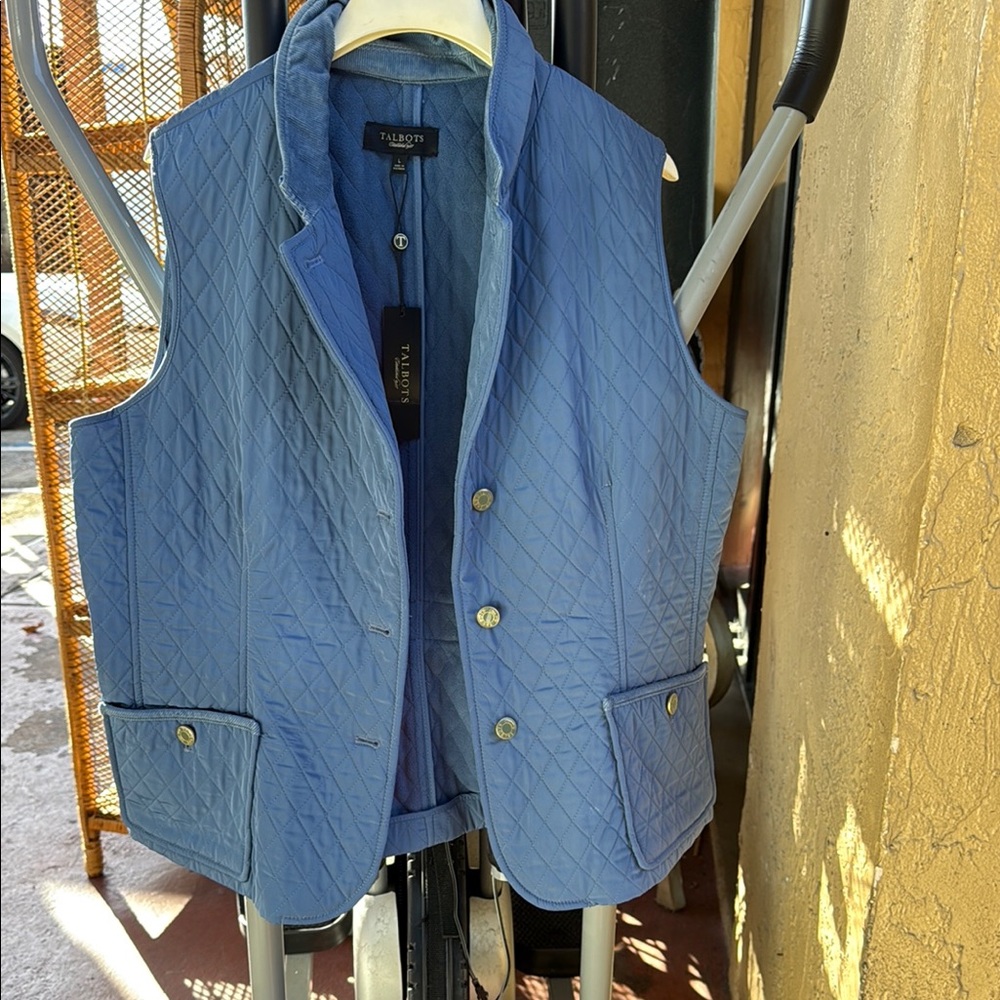 Talbots Light Blue Quilted Women's Vest